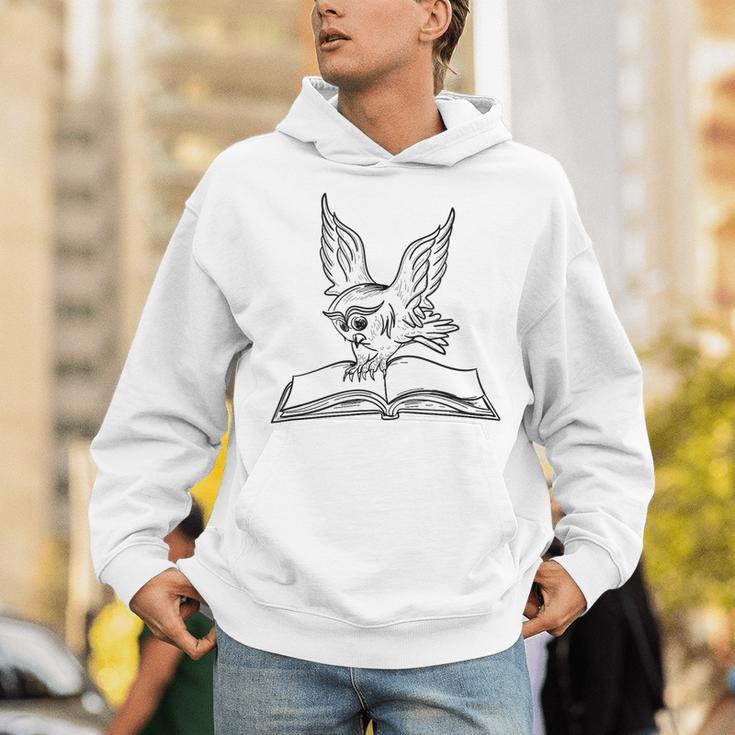 Owls And Books Reading Forest Animal Unisex Hoodie Owls And Books Reading Forest Animal Unisex Hoodie
