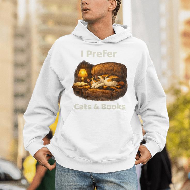 I Prefer Cats & Books – Calico Cat And Book Unisex Hoodie I Prefer Cats & Books – Calico Cat And Book Unisex Hoodie