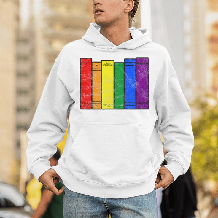 Pride Flag Books Bookish Rainbow Queer Reader Gay Writer Unisex Hoodie