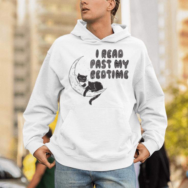 I Read Past My Bedtime Reading Cat Book Lover Unisex Hoodie I Read Past My Bedtime Reading Cat Book Lover Unisex Hoodie