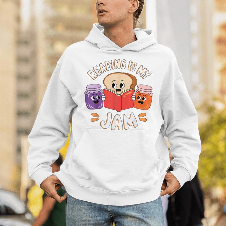 Reading Is My Jam Bookworm Book Librarian Unisex Hoodie