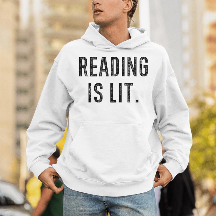 Reading Is Lit English Teacher Book Lovers Unisex Hoodie
