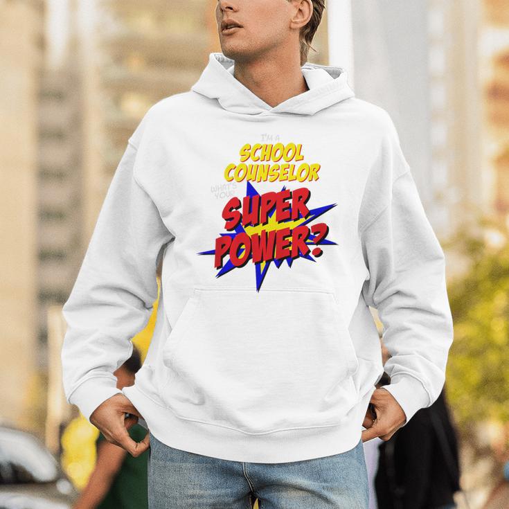 School Counselor Teacher Superhero Superpower Comic Book Premium Tri-Blend Unisex Hoodie