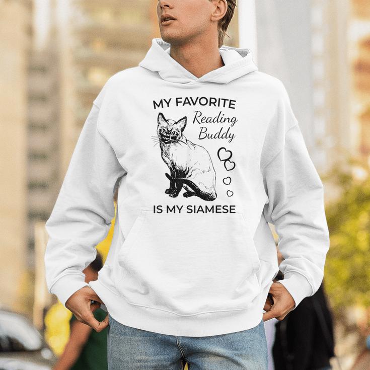 Siamese Cat Reading And Books Unisex Hoodie