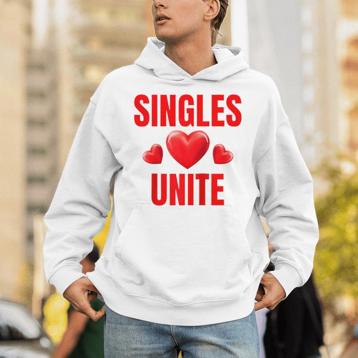 Singles Unite Valentines Day Humor For Singles Raglan Baseball Tee Unisex Hoodie Singles Unite Valentines Day Humor For Singles Raglan Baseball Tee Unisex Hoodie
