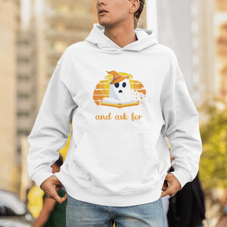 Trick Or Treating Ask For Books Halloween Book Lover Reading Unisex Hoodie