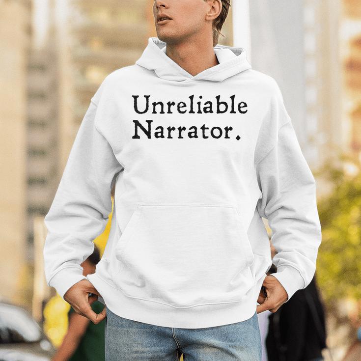 Unreliable Narrator Literary Book Author Bookworm Writer Unisex Hoodie