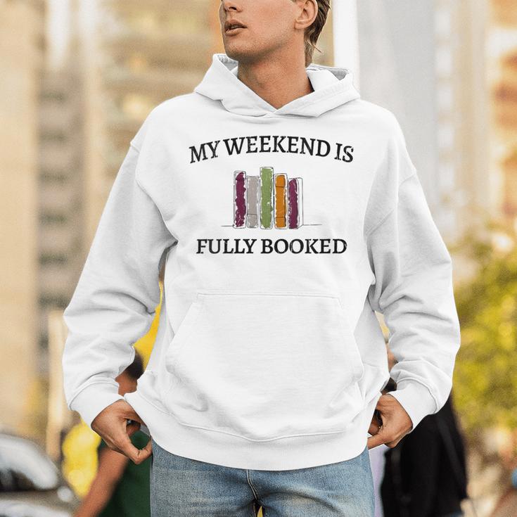 Women's My Weekend Is Fully Booked Cozy Bookish Book Club Unisex Hoodie