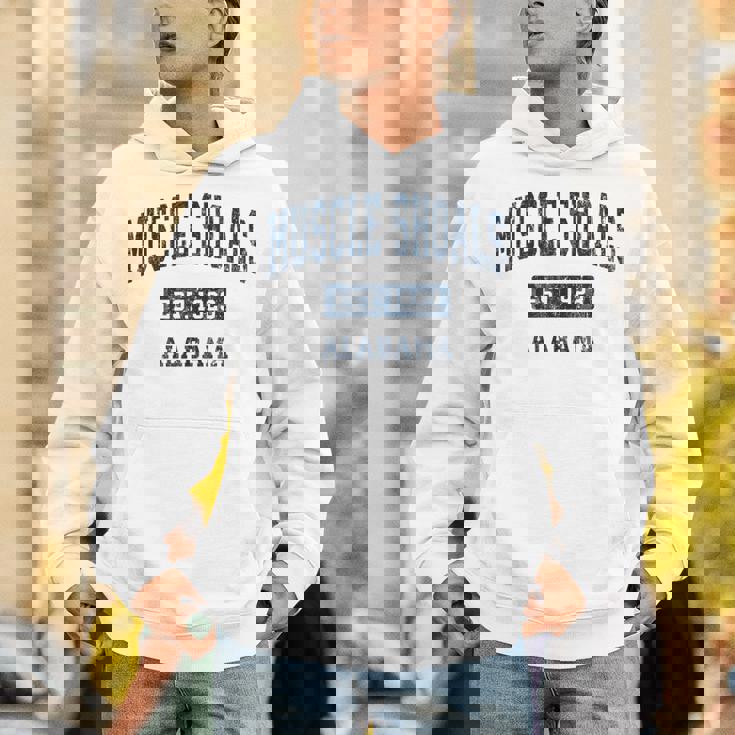 アラバマ州マッスルショールズアラバマ州ヴィンテージスポーツエスタブリッシュドネイビーデス パーカー