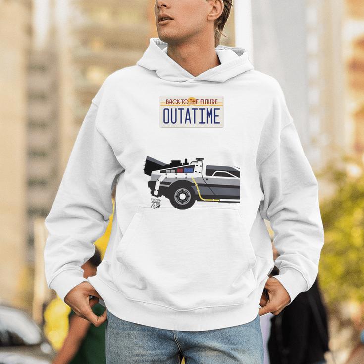 バック・トゥ・ザ・フューチャー Outatime ナンバープレート 長袖tシャツ パーカー