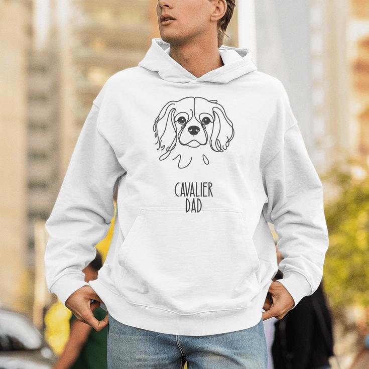 ラインアートベストドッグダッドメンズ-キャバリア 長袖tシャツ パーカー
