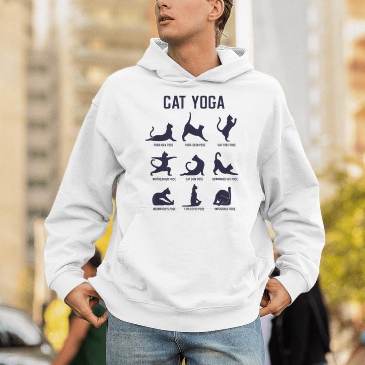 猫のヨガのポーズ パーカー