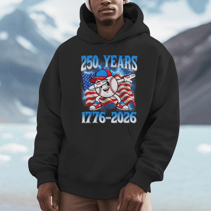 250 Years 1776 2026 250th Baseball American Flag 4th Of July Unisex Hoodie 250 Years 1776 2026 250th Baseball American Flag 4th Of July Unisex Hoodie