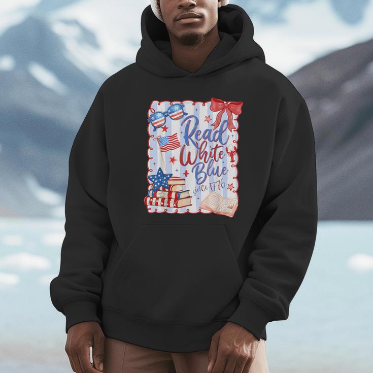 4th Of July Read Blue Patriotic Book Lovers Girl Women Unisex Hoodie 4th Of July Read Blue Patriotic Book Lovers Girl Women Unisex Hoodie