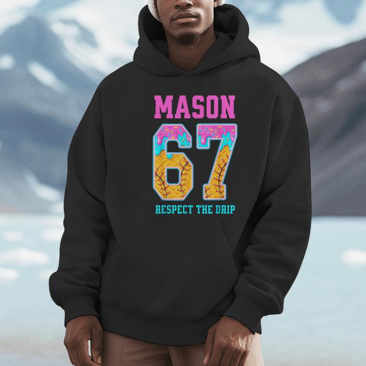 6 7 Mason Baseball Drip Unisex Hoodie