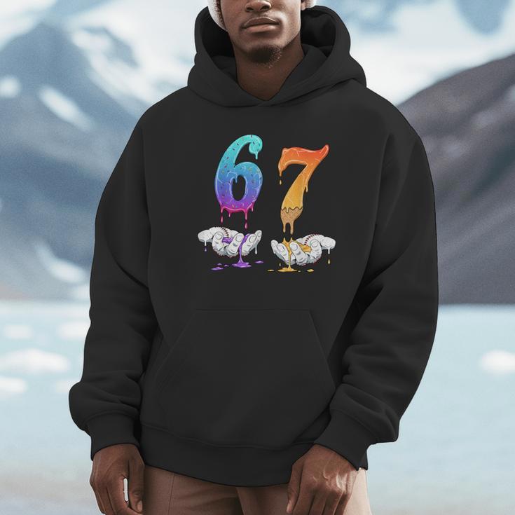6 7 Six Seven Meme Hands Ice Cream Baseball Drip Boy Girl Unisex Hoodie 6 7 Six Seven Meme Hands Ice Cream Baseball Drip Boy Girl Unisex Hoodie