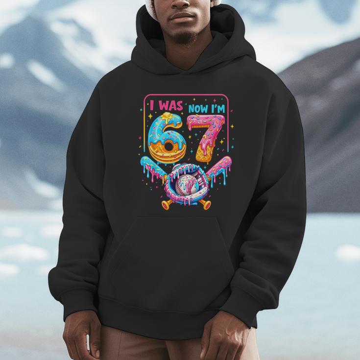 7th Birthday Boys I Was 6 Now I'm 7 Baseball Ice Cream Drip Unisex Hoodie 7th Birthday Boys I Was 6 Now I'm 7 Baseball Ice Cream Drip Unisex Hoodie