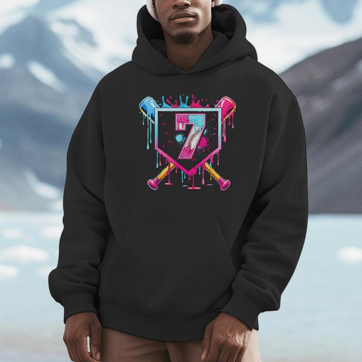 7th Birthday Boys Baseball Ice Cream Drip Boys Baseball Unisex Hoodie 7th Birthday Boys Baseball Ice Cream Drip Boys Baseball Unisex Hoodie