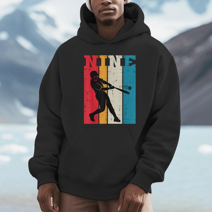 9th Birthday Nine Baseball Batter 9 Year Old Bday Boys Kids Unisex Hoodie 9th Birthday Nine Baseball Batter 9 Year Old Bday Boys Kids Unisex Hoodie