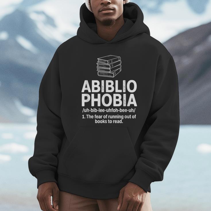 Abibliophobia Reading Fear Of No Books Definition Unisex Hoodie