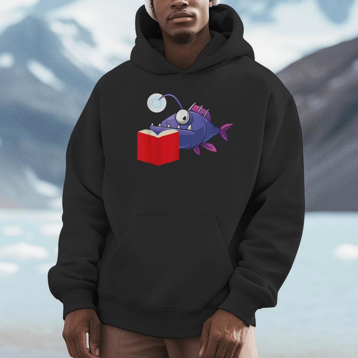 Anglerfish Reading Book Unisex Hoodie Anglerfish Reading Book Unisex Hoodie