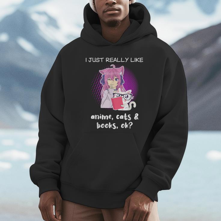 Anime Shirt Cat Lover Book Lover Reading Anime Lover Unisex Hoodie Anime Shirt Cat Lover Book Lover Reading Anime Lover Unisex Hoodie