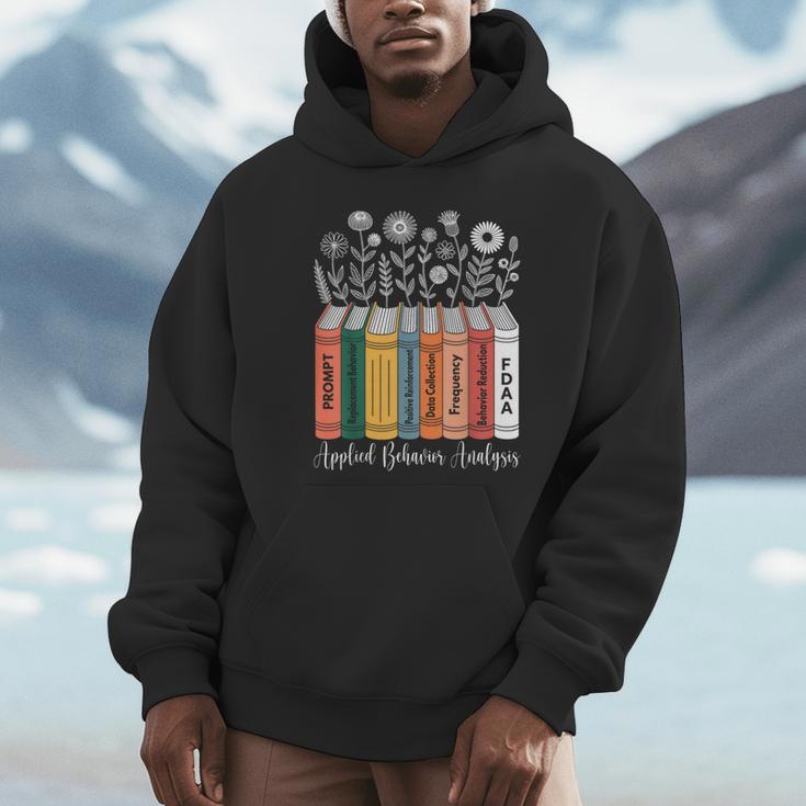 Applied Behavior Analysis ABA Therapist Floral Books Unisex Hoodie Applied Behavior Analysis ABA Therapist Floral Books Unisex Hoodie