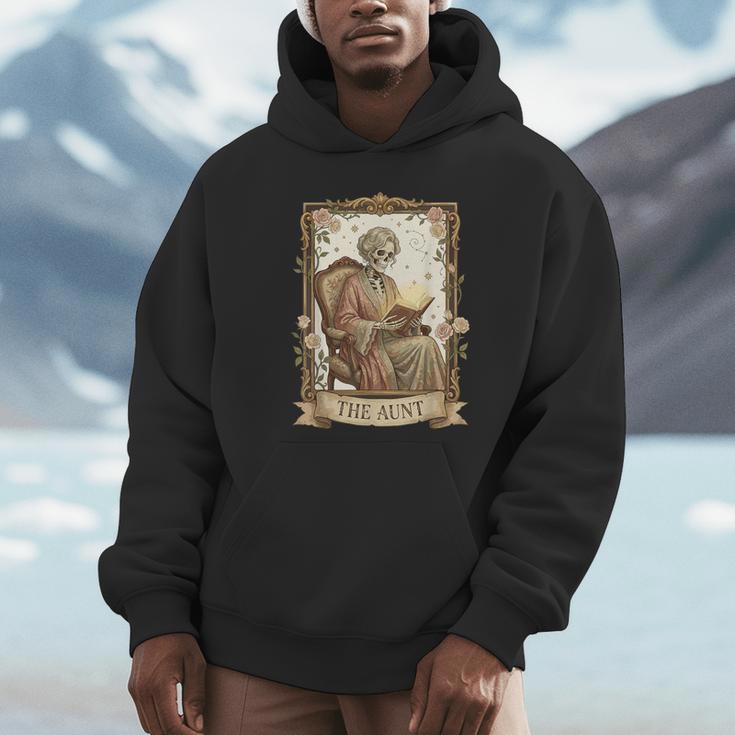The Aunt Tarot Card Women Skeleton Aunty Book Lover Unisex Hoodie