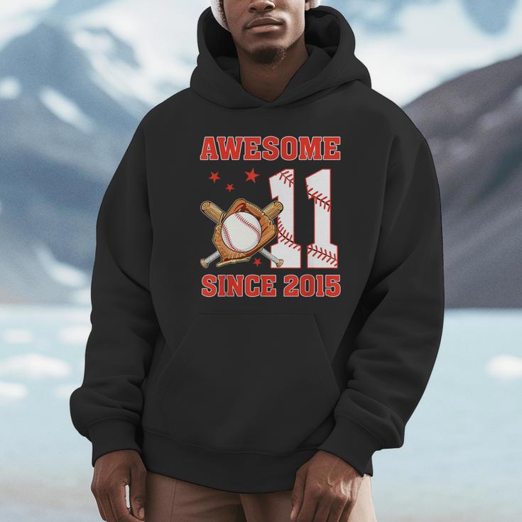 Awesome Since 2015 11 Year Old Boys Bday Baseball Theme Unisex Hoodie Awesome Since 2015 11 Year Old Boys Bday Baseball Theme Unisex Hoodie