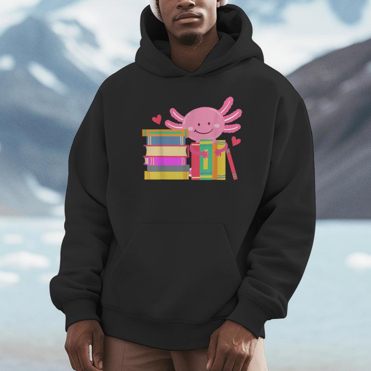 Axolotl Book Reading Librarian English Teacher For Men Women Kids Unisex Hoodie Axolotl Book Reading Librarian English Teacher For Men Women Kids Unisex Hoodie