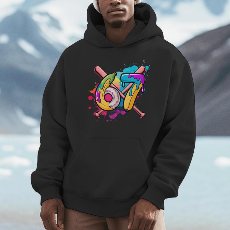 Banana Baseball 67 Ice Cream Drip Meme Unisex Hoodie Banana Baseball 67 Ice Cream Drip Meme Unisex Hoodie
