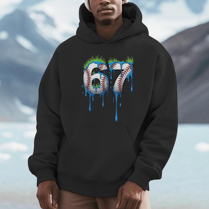 Baseball 67 Six Seven Gen Alpha Meme Blue Drip Boys Unisex Hoodie Baseball 67 Six Seven Gen Alpha Meme Blue Drip Boys Unisex Hoodie