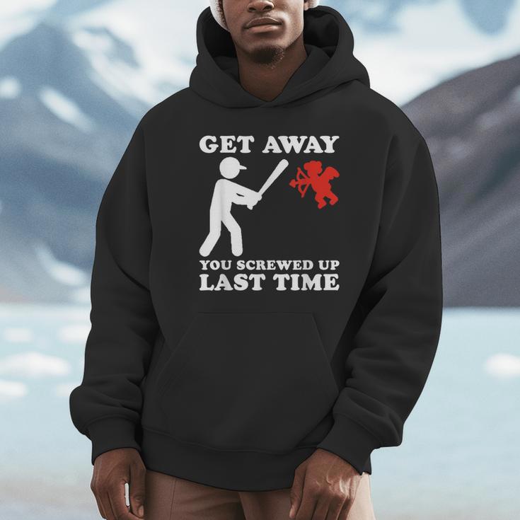 Baseball Anti Valentine Humor Cupid Joke Men Women Unisex Hoodie
