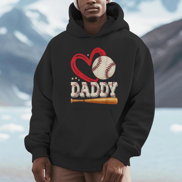 Baseball Daddy Baseball Heart Family Matching Unisex Hoodie