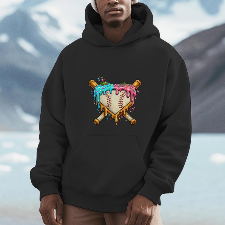 Baseball Drip For Boys Ice Cream Dripping Baseball Sport Unisex Hoodie Baseball Drip For Boys Ice Cream Dripping Baseball Sport Unisex Hoodie