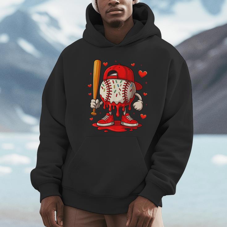 Baseball Drip Ice Cream Apparel Boys Kids Valentines Day Unisex Hoodie Baseball Drip Ice Cream Apparel Boys Kids Valentines Day Unisex Hoodie