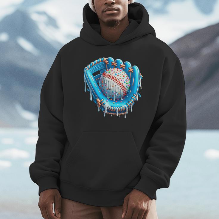 Baseball Drip Ice Cream Glove With Sprinkles Ball Boys Youth Unisex Hoodie Baseball Drip Ice Cream Glove With Sprinkles Ball Boys Youth Unisex Hoodie