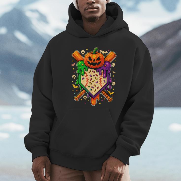 Baseball Drip Ice Cream Drip Halloween Baseball Lovers Unisex Hoodie Baseball Drip Ice Cream Drip Halloween Baseball Lovers Unisex Hoodie