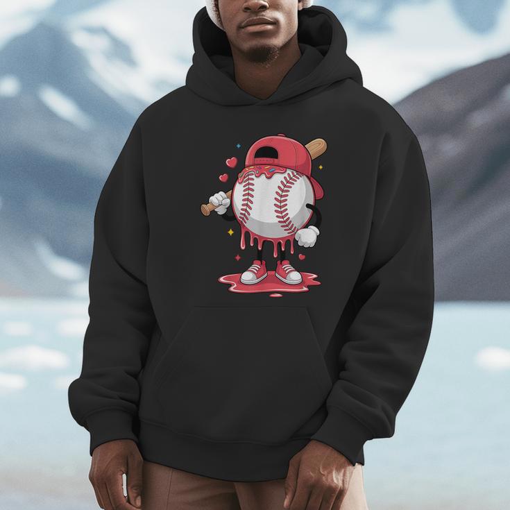 Baseball Drip Icecream Boy Kids Valentine Unisex Hoodie Baseball Drip Icecream Boy Kids Valentine Unisex Hoodie