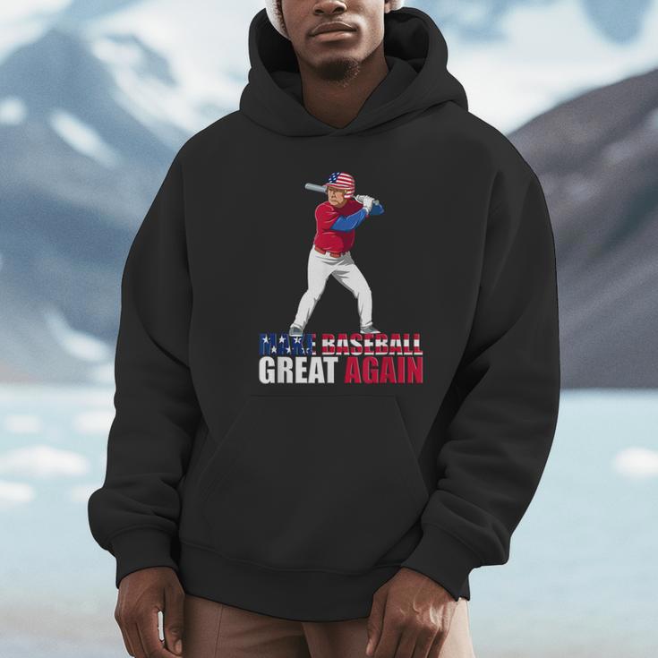 Make Baseball Great Again Donald Trump Baseball Unisex Hoodie Make Baseball Great Again Donald Trump Baseball Unisex Hoodie