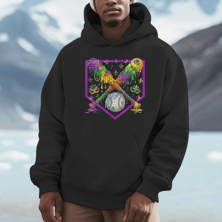 Baseball Ice Cream Drip Boys Mardi Gras Carnival Party Mask Unisex Hoodie Baseball Ice Cream Drip Boys Mardi Gras Carnival Party Mask Unisex Hoodie