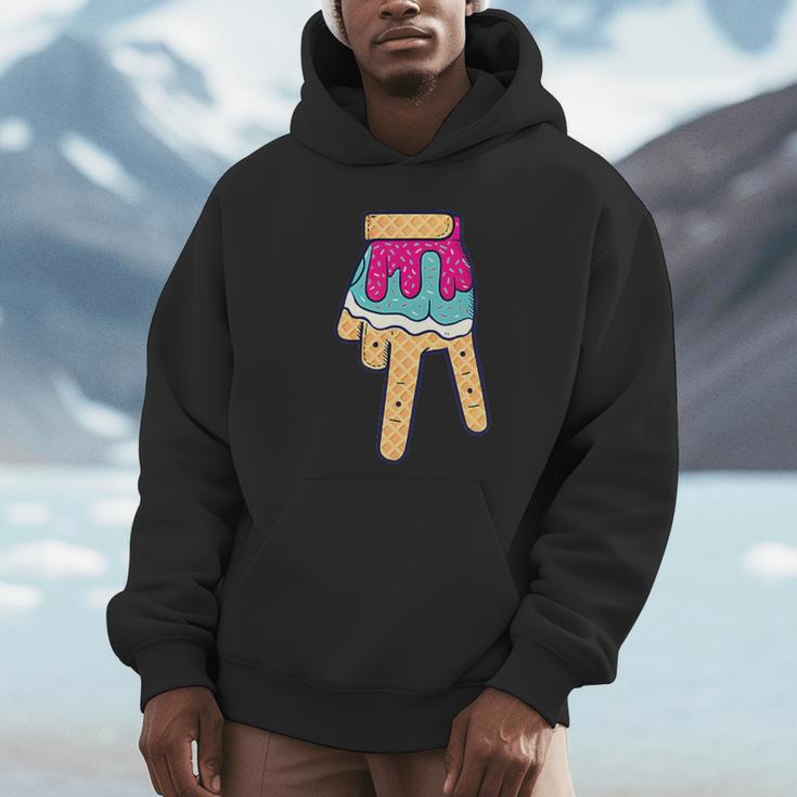 Baseball Ice Cream Drip Home Plate Glove Respect Drip 2 Side Unisex Hoodie Baseball Ice Cream Drip Home Plate Glove Respect Drip 2 Side Unisex Hoodie