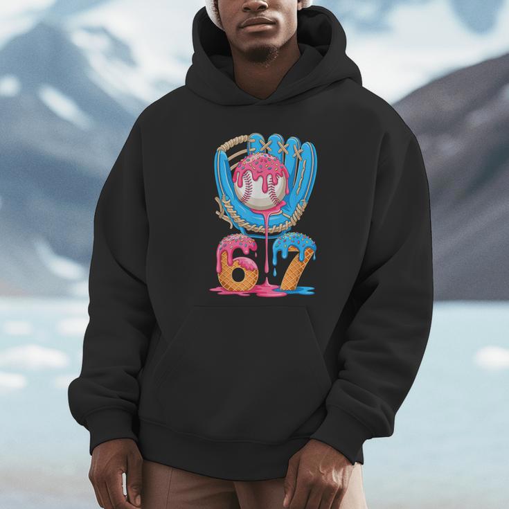 Baseball Ice Cream Drip Six Seven Gen Alpha Slang Meme 67 Unisex Hoodie Baseball Ice Cream Drip Six Seven Gen Alpha Slang Meme 67 Unisex Hoodie