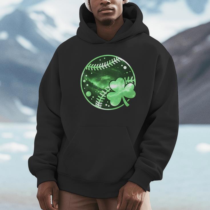 Baseball Irish Shamrock Lucky Clover St Patricks Day Boys Unisex Hoodie