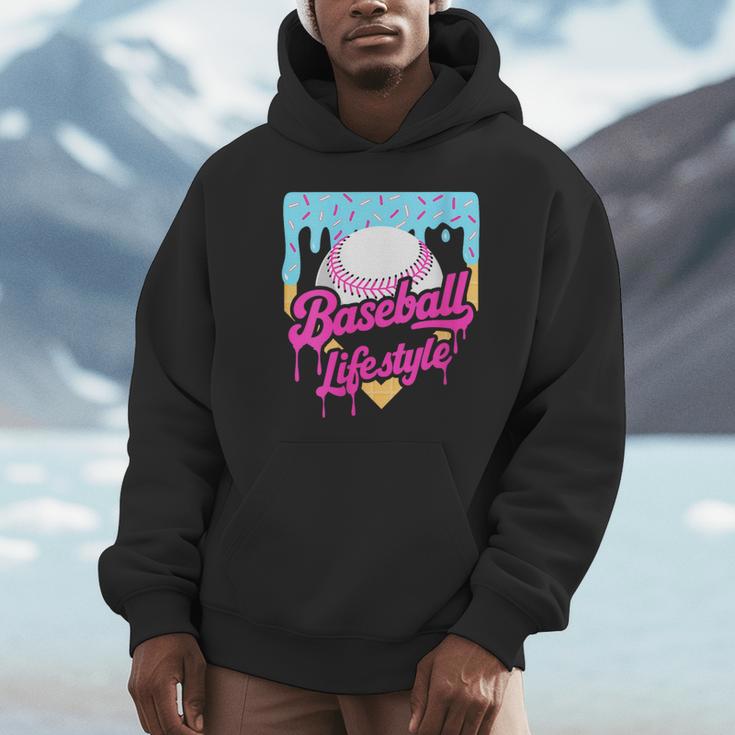 Baseball Life Lifestyle Home Plate Ice Cream Drip Men Boys Unisex Hoodie Baseball Life Lifestyle Home Plate Ice Cream Drip Men Boys Unisex Hoodie