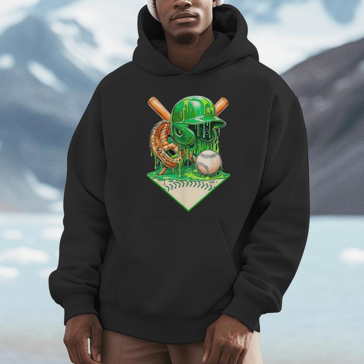 Baseball Life Style Ice Cream Drip Green Unisex Hoodie Baseball Life Style Ice Cream Drip Green Unisex Hoodie