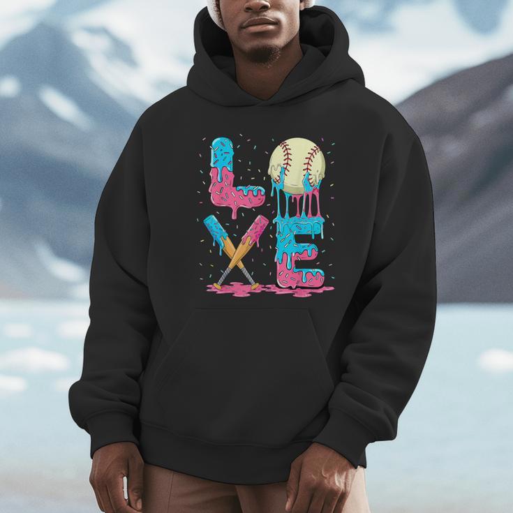 Baseball Love Drip Ice Cream Colorful Baseball Unisex Hoodie Baseball Love Drip Ice Cream Colorful Baseball Unisex Hoodie