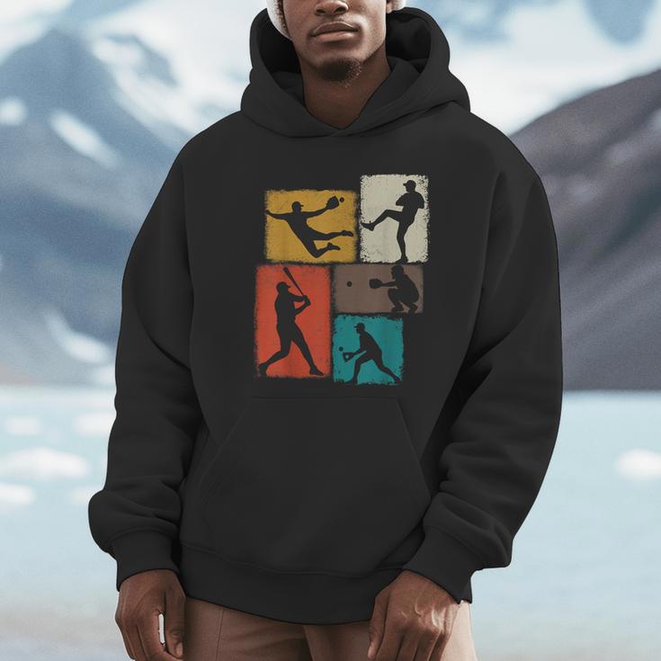 Baseball Player Collage Men Kids Coach Youth Boys Unisex Hoodie