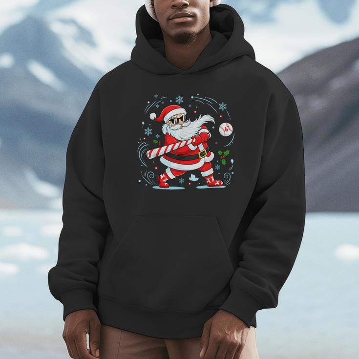 Baseball Santa 67 Christmas Xmas Pajamas Boys Kid Unisex Hoodie