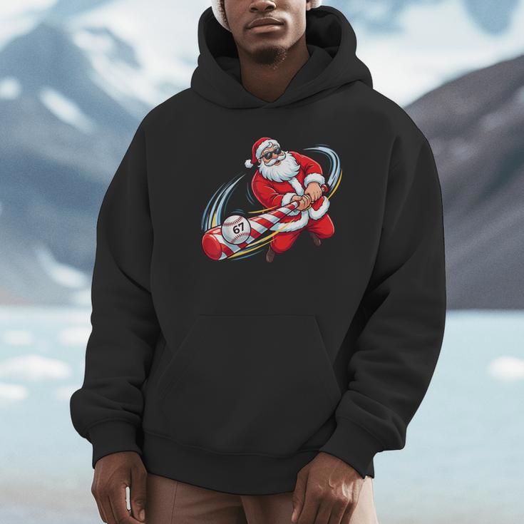 Baseball Santa 67 Christmas Xmas Pajamas Boys Unisex Hoodie Baseball Santa 67 Christmas Xmas Pajamas Boys Unisex Hoodie